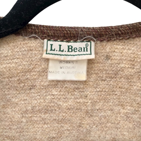 Vintage L.L. Bean beige wool button down coat M - Picture 11 of 14
